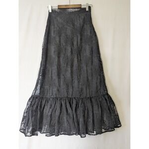 Black Lace Maxi Skirt